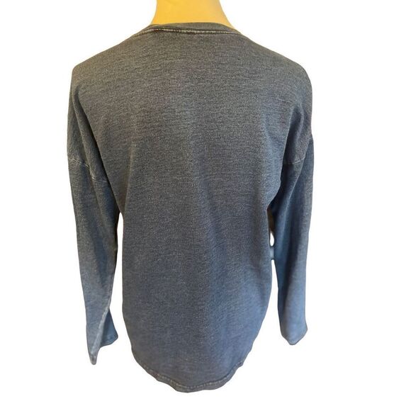 Forever 21 Women's Long Sleeve Sweatshirt Pullover Pockets Crewneck Blue Small - Picture 2 of 9